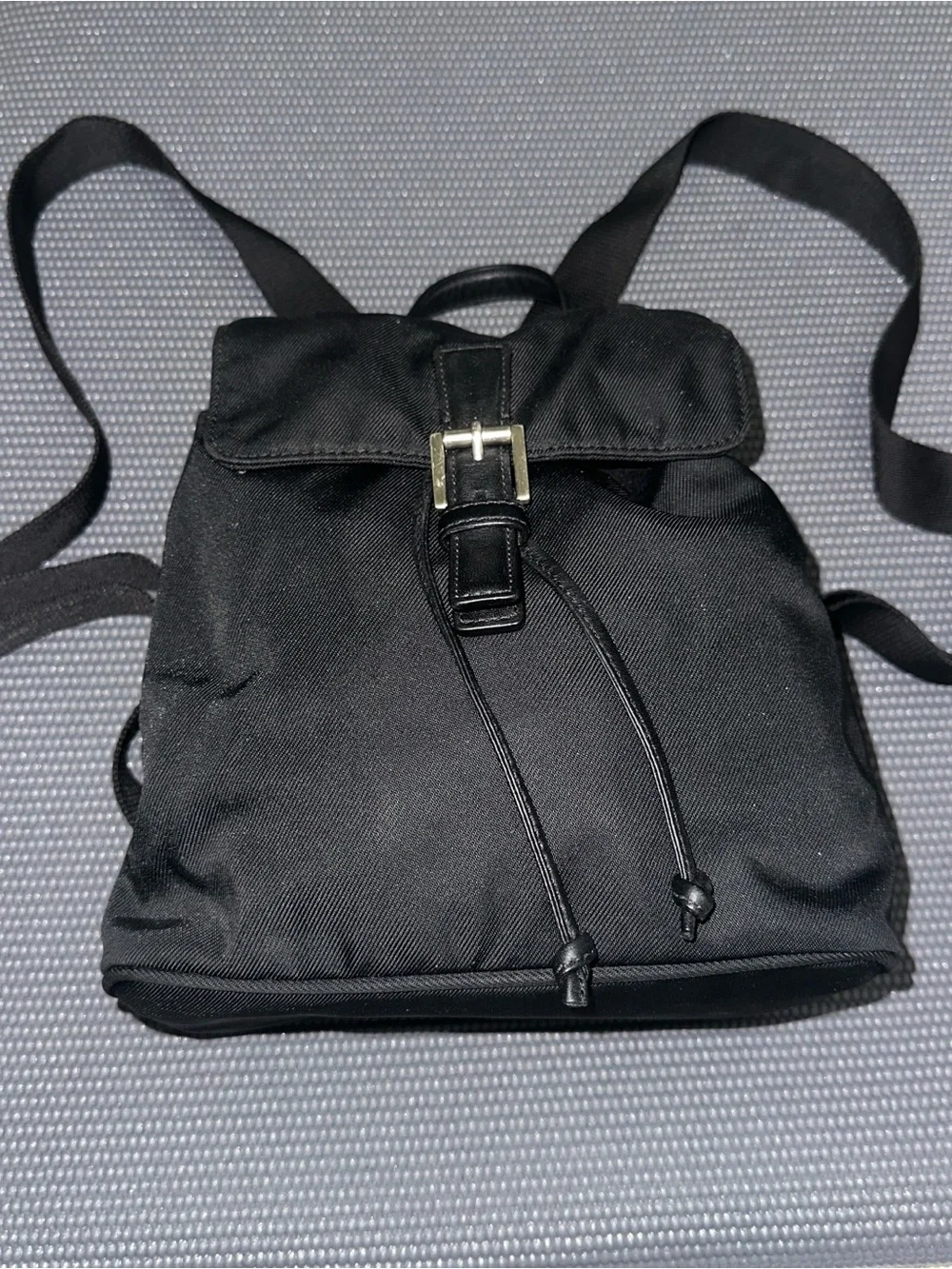 Coach Mercer Twill Nylon and Leather Drawstring Backpack | Black